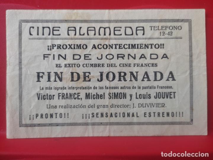  Foglietti di film di film antichi di cinema: FIN JORNADA SIMON FRANCEN FOLLETO PROGRAMA MANO CINE ALAMEDA SOBADO