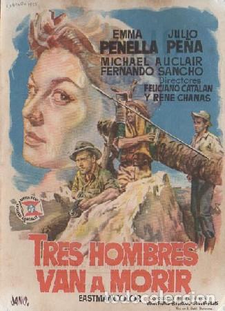 Cine: PROGRAMA DE CINE. TRES HOMBRES VAN A MORIR PC-6415 - Foto 1