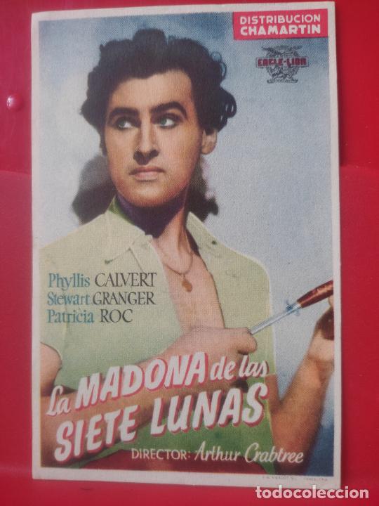 Cine: MADONA SIETE LUNAS PROGRAMA FOLLETO MANO SIN PUBLICIDAD A&Ntilde;OS 40