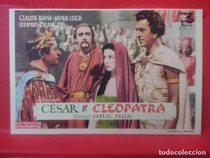 Cine: CESAR Y CLEOPATRA PROGRAMA FOLLETO MANO SIN PUBLICIDAD A&Ntilde;OS 40