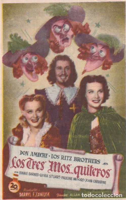 Cine: LOS TRES MOS...QUITEROS - PROGRAMA SENCILLO DE 20 TH CENTURY FOX IDEAL CINEMA ALGUE&Ntilde;A