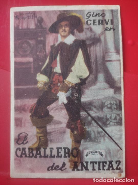  Foglietti di film di film antichi di cinema: CABALLERO ANTIFAZ PROGRAMA FOLLETO MANO PUBLICIDAD CINE PALACIO DEL CINE SOBADO A&Ntilde;OS 40