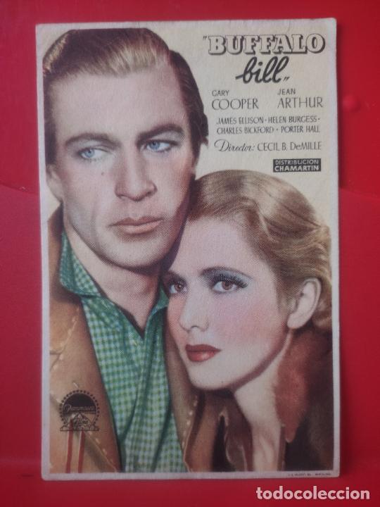  Foglietti di film di film antichi di cinema: BUFFALO BILL COOPER PROGRAMA FOLLETO MANO PUBLICIDAD SIN PUBLICIDAD A&Ntilde;OS 40