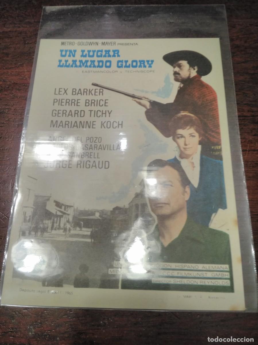 Cine: PROGRAMA O FOLLETO DE MANO DE CINE un lugar llamado glory - Foto 1