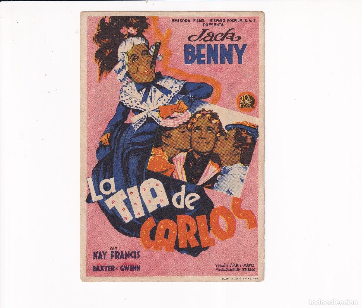 Cine: LA TIA DE CARLOS .- JACK BENNY - Foto 1
