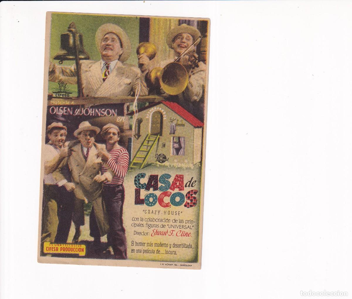 Cine: CASA DE LOCOS .- OLSON Y JOHNSON - Foto 1