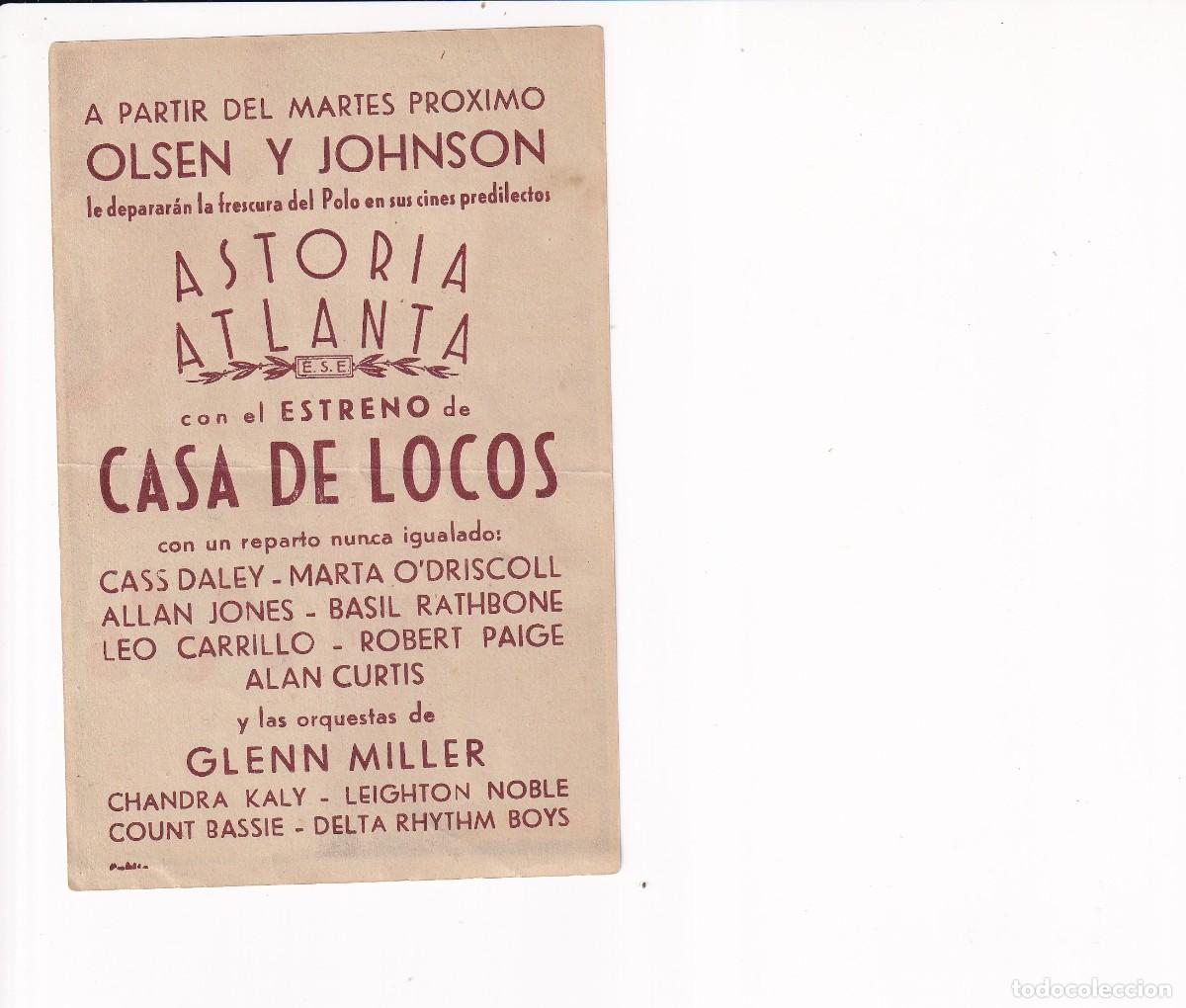 Cine: CASA DE LOCOS .- OLSON Y JOHNSON - Foto 2