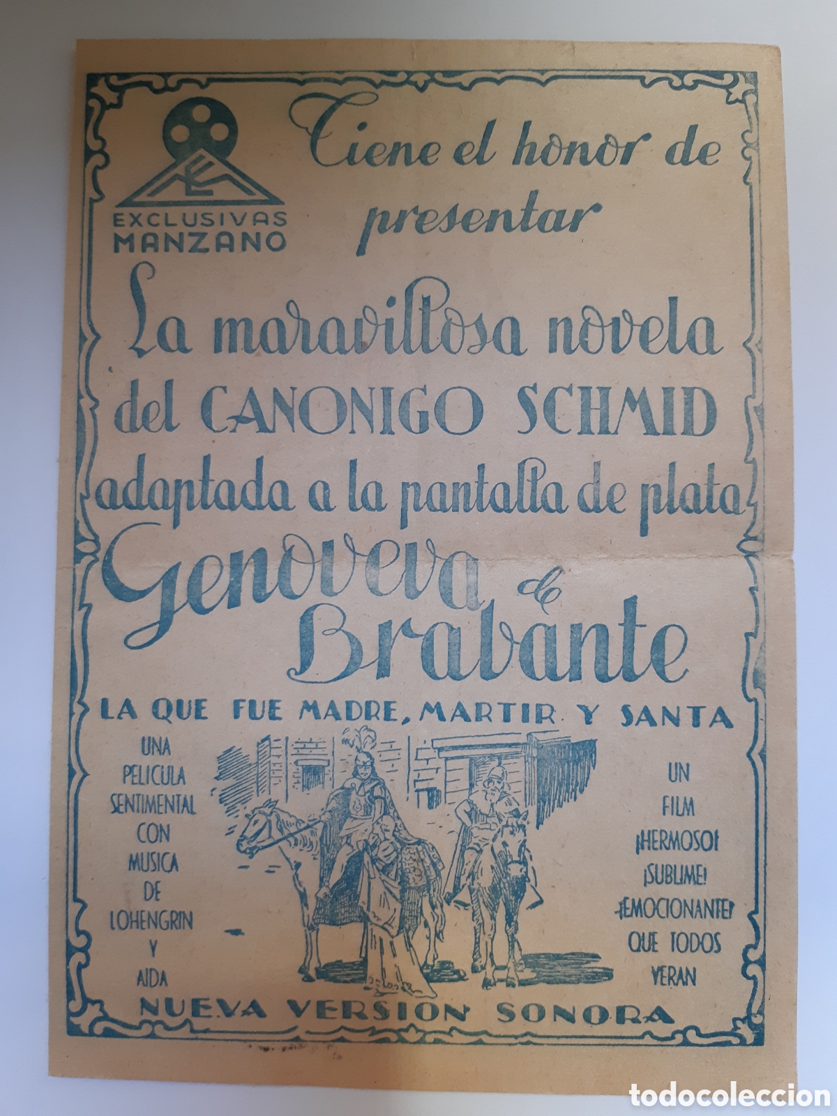 Cine: Genoveva de Brabante. Exclusivas Manzano. Programa doble - Foto 1