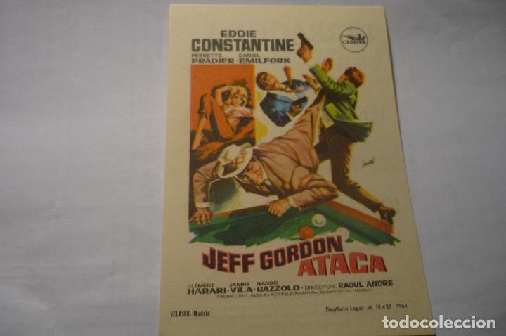 Cine: programa jeff gordon ataca.-eddie constantine publicidad - Foto 1