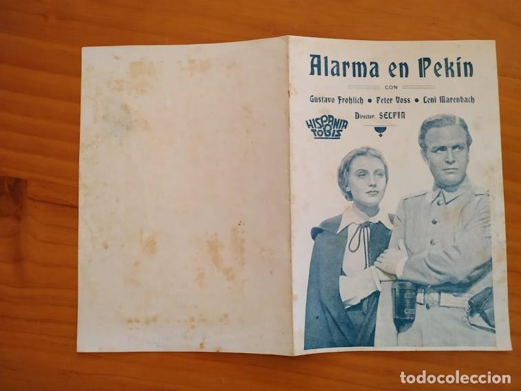  Flyers Publicitaires de films Anciens: PTCC 173 ALARMA EN PEKIN PROGRAMA DOBLE MARRON HISPANIA TOBIS GUSTAV FROHLICH PETER VOSS