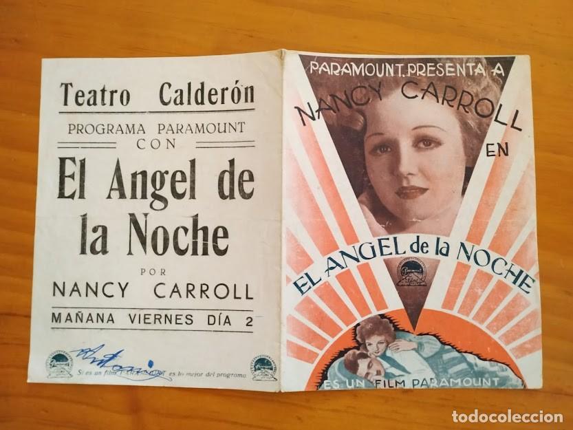 Cine: PTCC 173 EL ANGEL DE LA NOCHE PROGRAMA DOBLE PARAMOUNT NANCY CARROLL FREDRIC MARCH - Foto 1