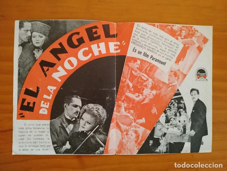 Cine: PTCC 173 EL ANGEL DE LA NOCHE PROGRAMA DOBLE PARAMOUNT NANCY CARROLL FREDRIC MARCH - Foto 2