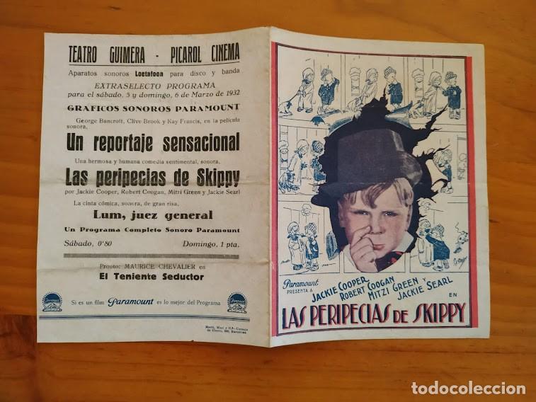Cine: PTCC 173 LAS PERIPECIAS DE SKIPPY PROGRAMA DOBLE PARAMOUNT JACKIE COOGAN - Foto 1