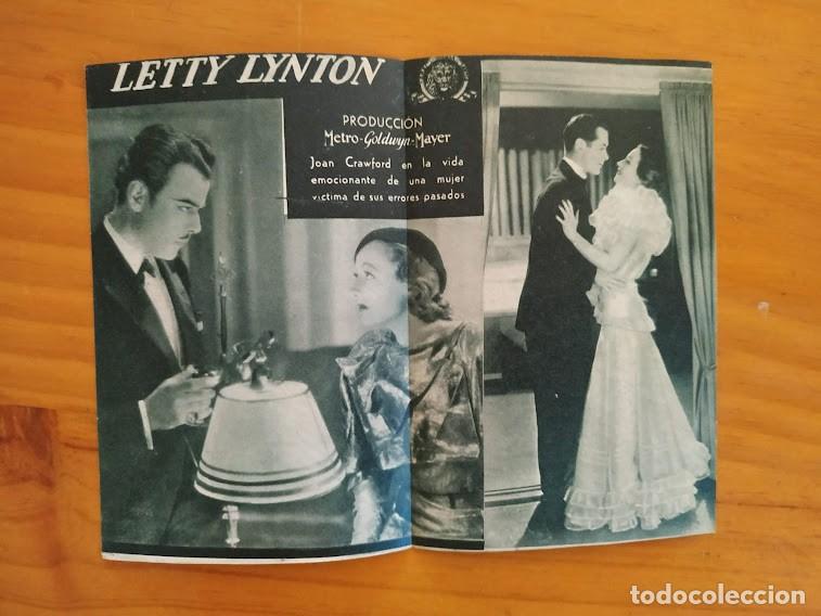 Cine: PTCC2 17 LETTY LYNTON PROGRAMA DOBLE MGM JOAN CRAWFORD ROBERT MONTGOMERY - Foto 2
