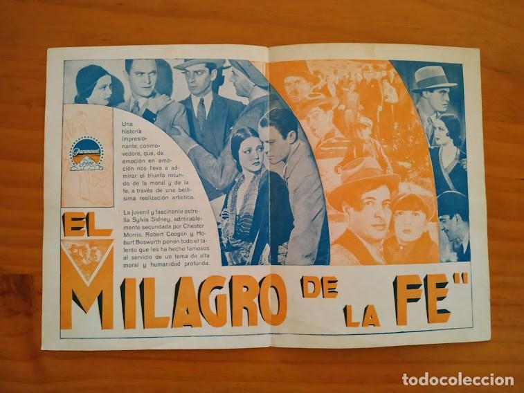 Cine: PTCC2 17 EL MILAGRO DE LA FE PROGRAMA DOBLE PARAMOUNT SYLVIA SIDNEY CHESTER MORRIS - Foto 2