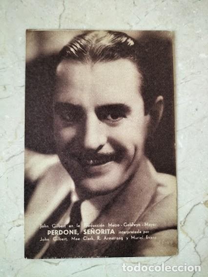 Cine: PTCC 172 PERDONE SE&Ntilde;ORITA PROGRAMA TARJETA MGM JOHN GILBERT MAE CLARK - Foto 1