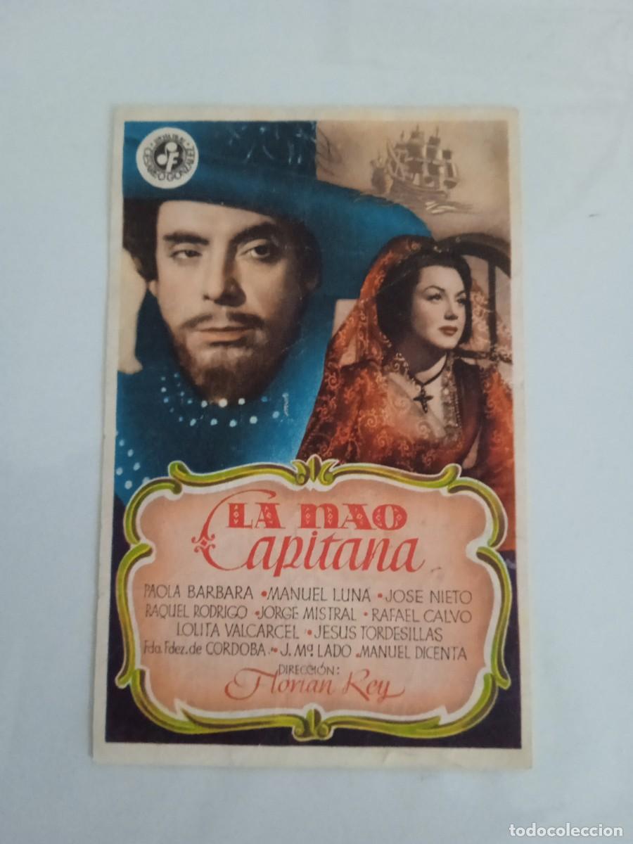  Foglietti di film di film antichi di cinema: La nao Capitana con publicidad Principal Cinema