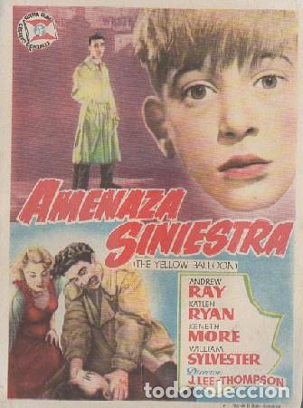 Flyers Publicitaires de Films Anciens: PROGRAMA DE CINE. AMENAZA SINIESTRA PC-6525