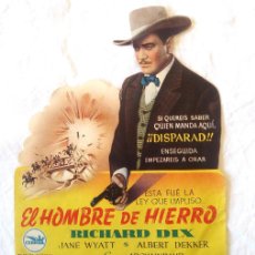 Cine: EL HOMBRE DE HIERRO AÑO 1949 TROQUELADO DE CEPICSA. TEATRO CINE VICH
