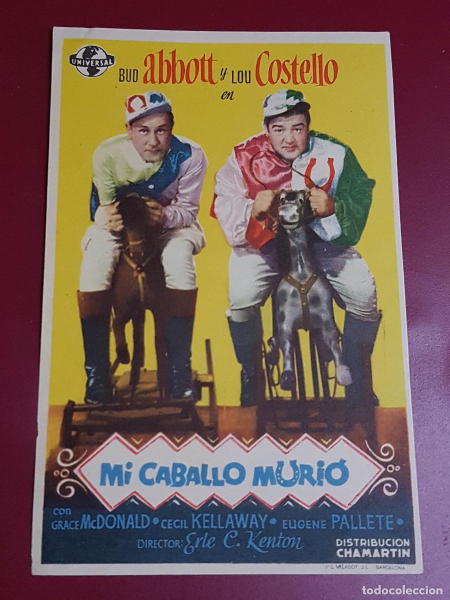Cine: PROGRAMA DE MANO - MI CABALLO MURIO - Foto 1