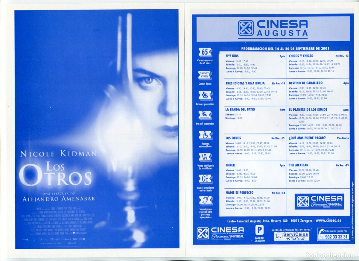 Cine: LOS OTROS, con Nicole kidman. 15 X 21 cms. PROGRAMA DE CINESA. - Foto 1