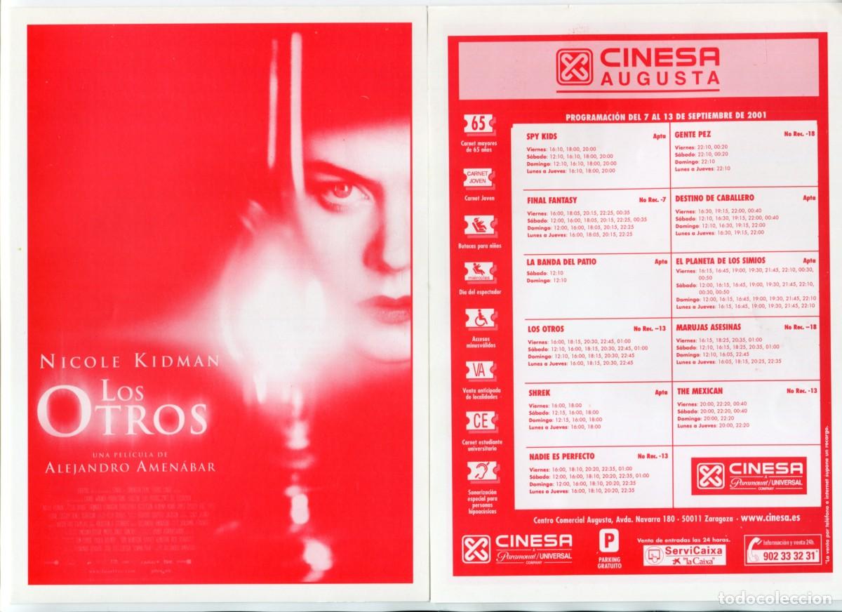 Cine: LOS OTROS, con Nicole kidman. 15 X 21 cms. PROGRAMA DE CINESA. - Foto 1