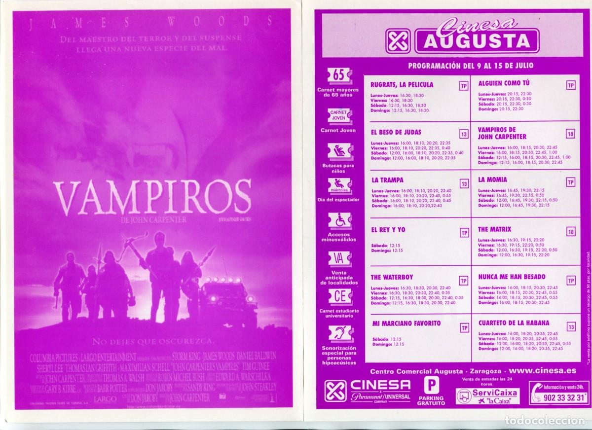 Cine: VAMPIROS. 15 X 21 cms. PROGRAMA DE CINESA. - Foto 1
