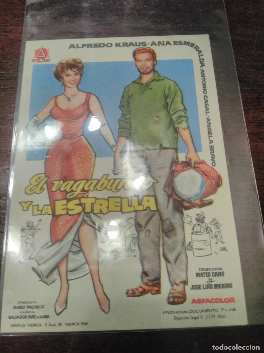 Cine: PROGRAMA O FOLLETO DE MANO DE CINE el vagabundo y la estrella - Foto 1