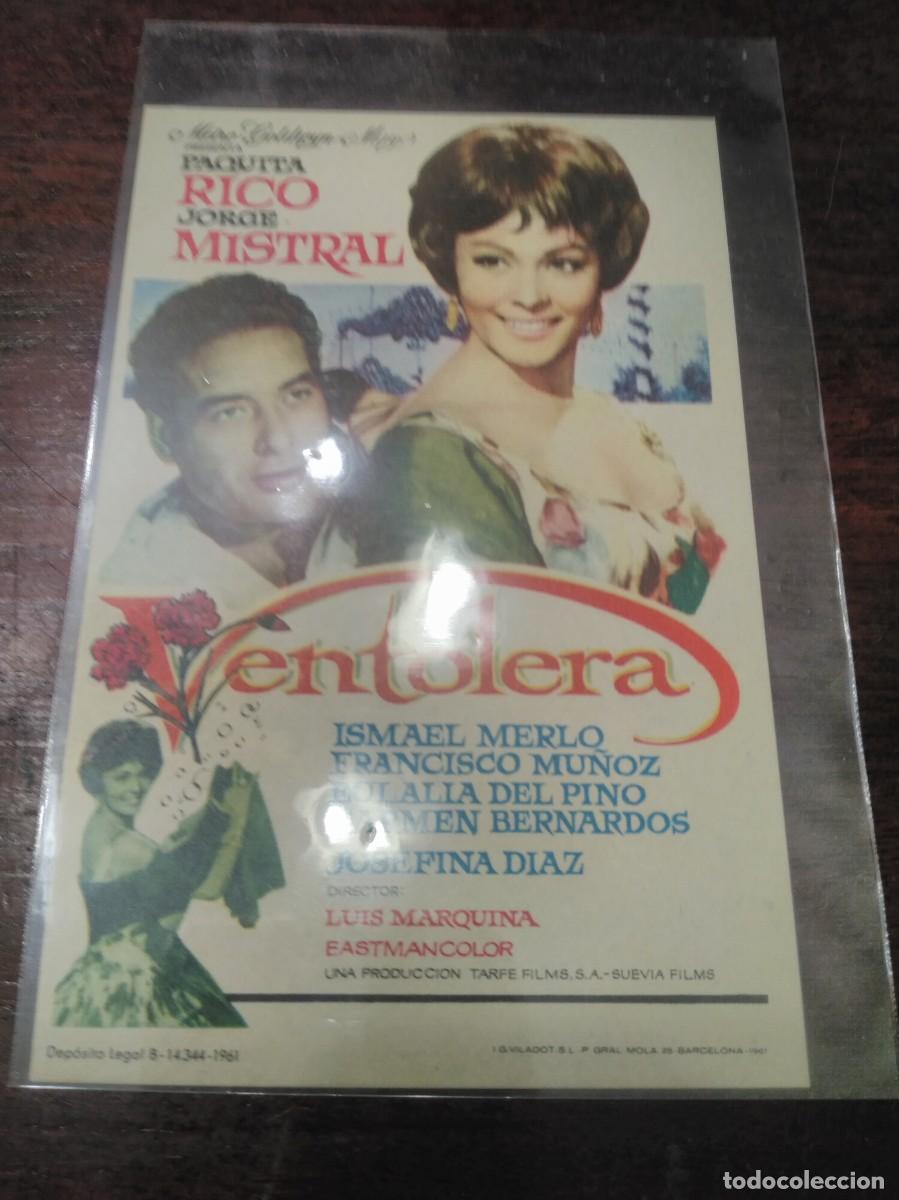 Cine: PROGRAMA O FOLLETO DE MANO DE CINE ventolera - Foto 1
