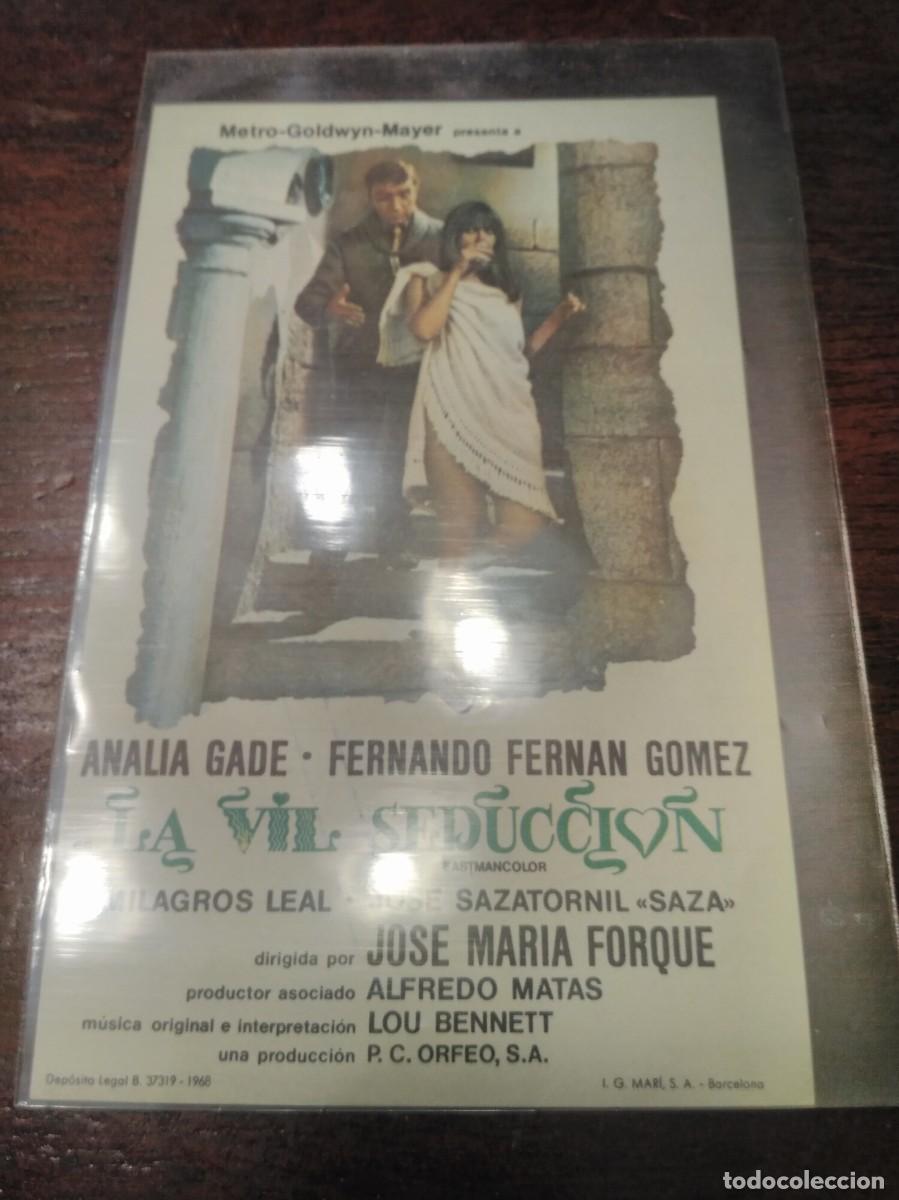 Cine: PROGRAMA O FOLLETO DE MANO DE CINE la vil seducci&oacute;n - Foto 1