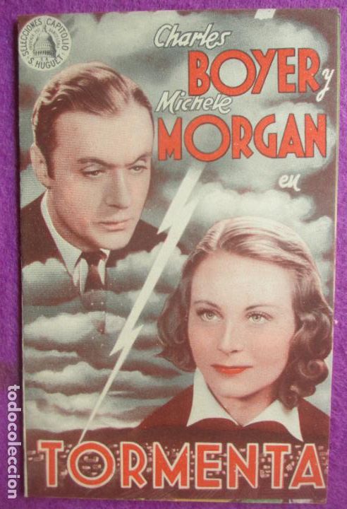 Kino: PROGRAMA CINE FOLLETO DE MANO TORMENTA CHARLES BOYER MICHELE MORGAN DOBLE PM297