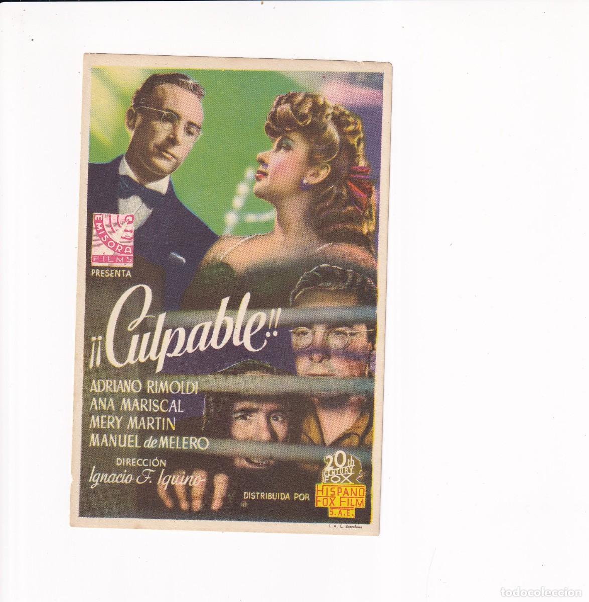Cine: CULPABLE .- ADRIANO RIMOLDI - Foto 1