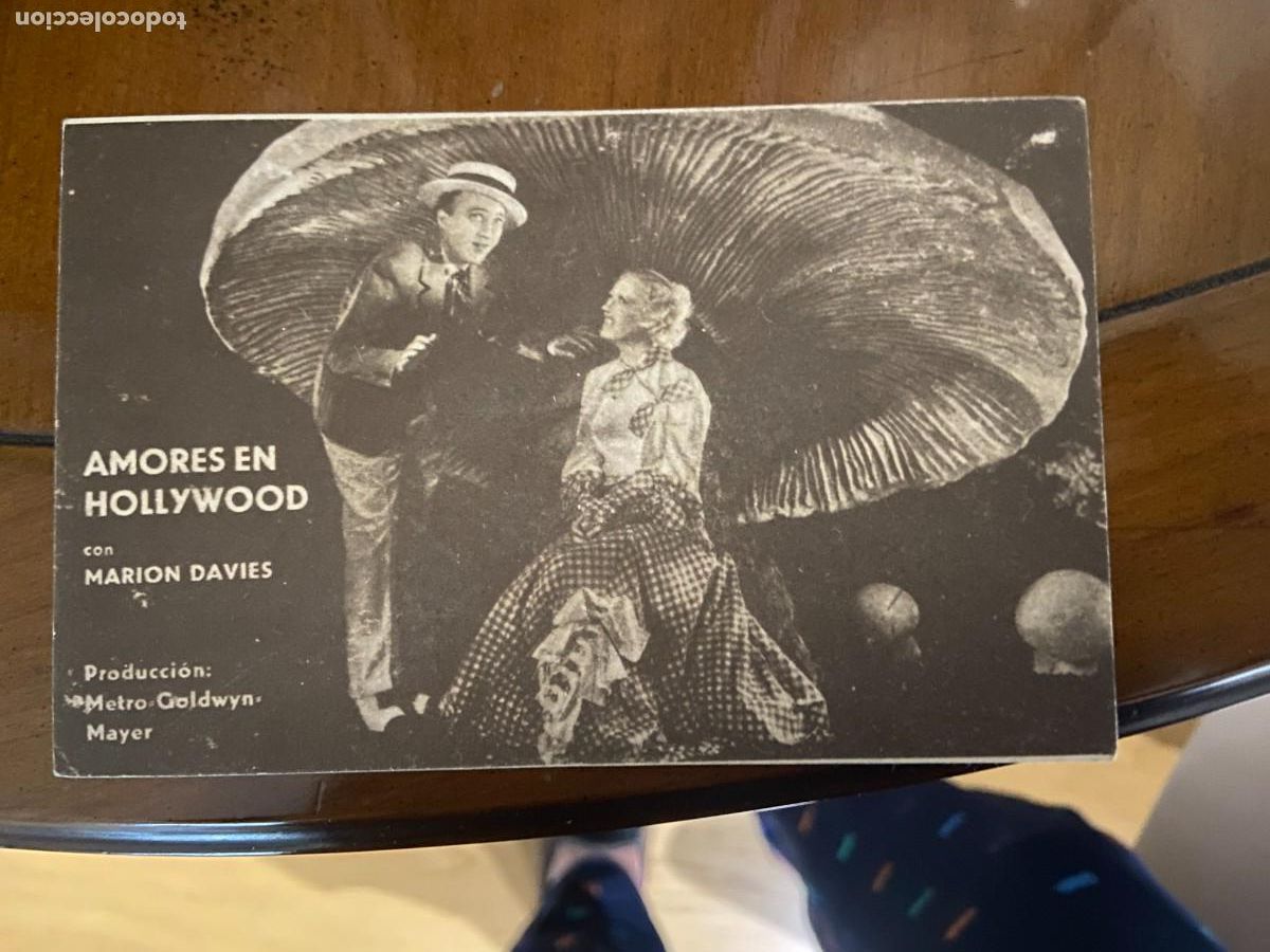 Folhetos de m&atilde;o de filmes antigos de cinema: amores en hollywood programa tarjeta nueva a&ntilde;os 30 publicidad teatro breton