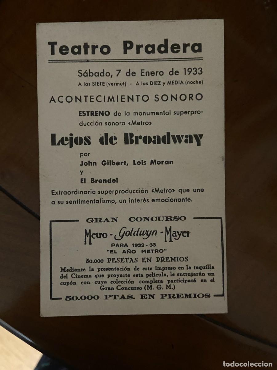Cine: lejos de broadway programa carton nuevo con publicidad - Foto 2