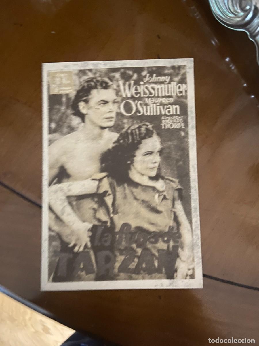  Flyers Publicitaires de films Anciens: la fuga de tarzan programa de carton nuevo con publicidad teatro iris zaragoza