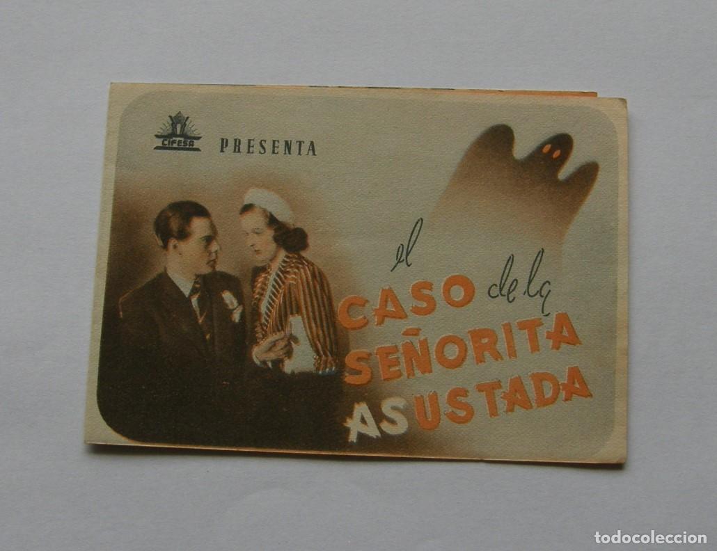 Folhetos de m&atilde;o de filmes antigos de cinema: PROGRAMA DE CINE EL CASO DE LA SE&Ntilde;ORITA ASUSTADA