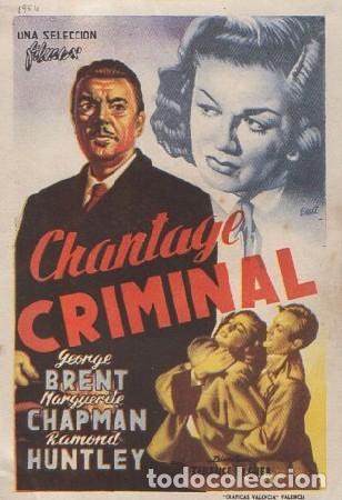 Cine: PROGRAMA DE CINE. CHANTAGE CRIMINAL PC-6602 - Foto 1