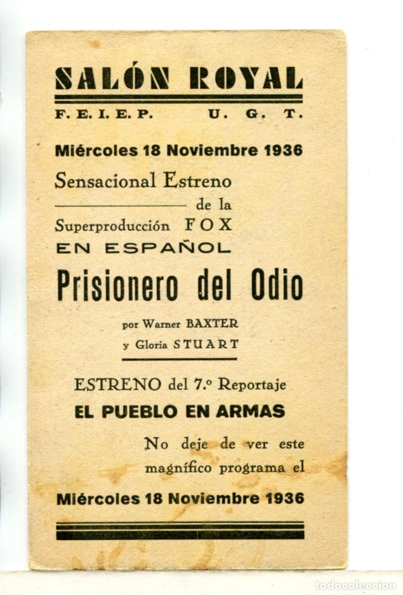 Cine: PRISIONERO DEL ODIO, con Warner Baxter. - Foto 2