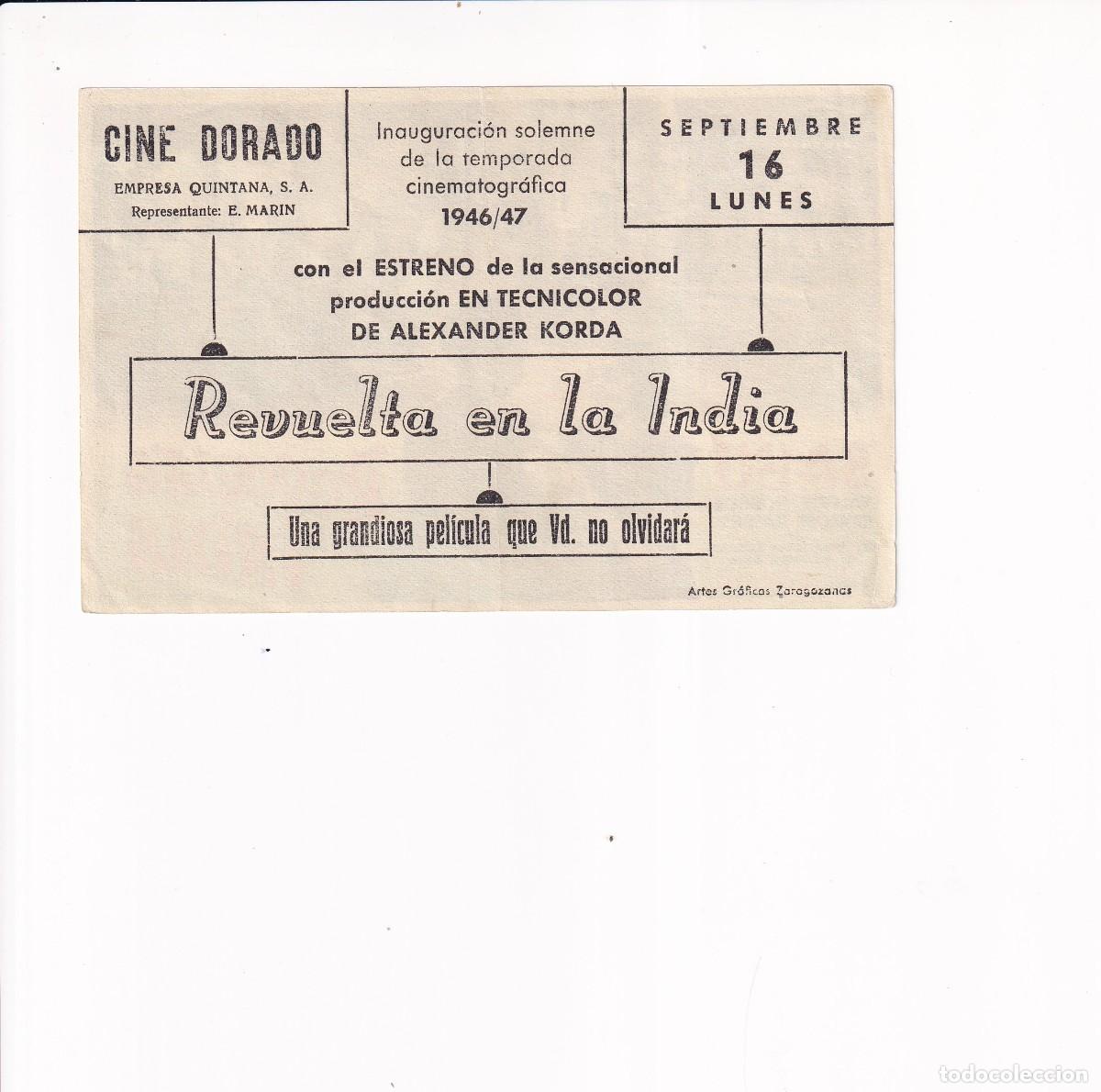 Cine: REVUELTA EN LA INDIA .- SABU - Foto 2