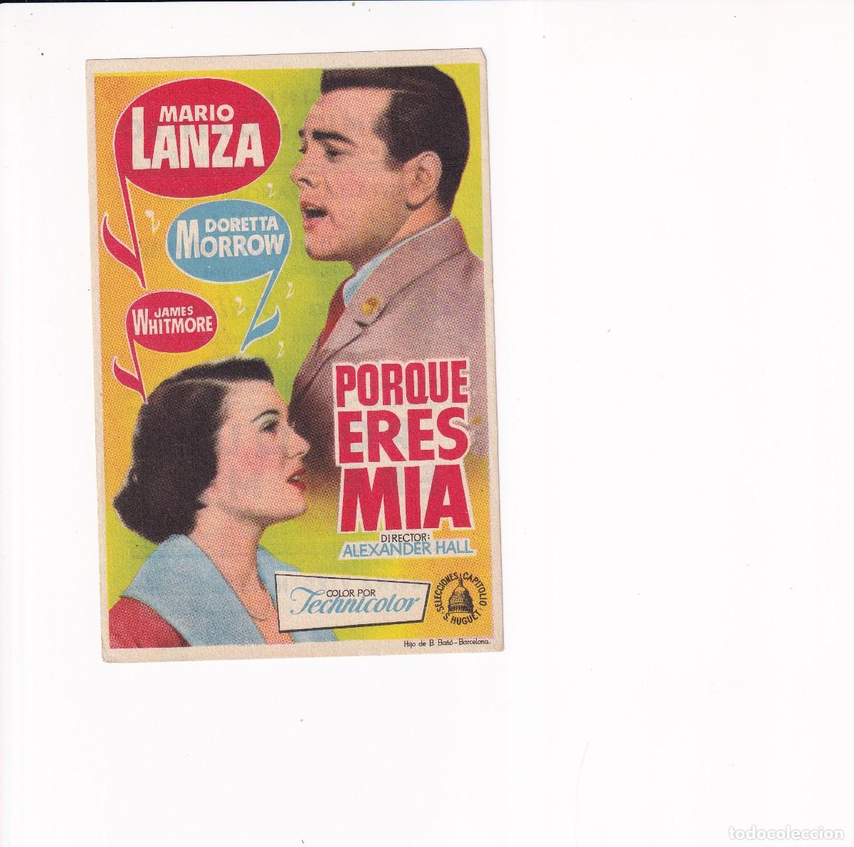 Cine: PORQUE ERES MIA .- MARIO LANZA - Foto 1