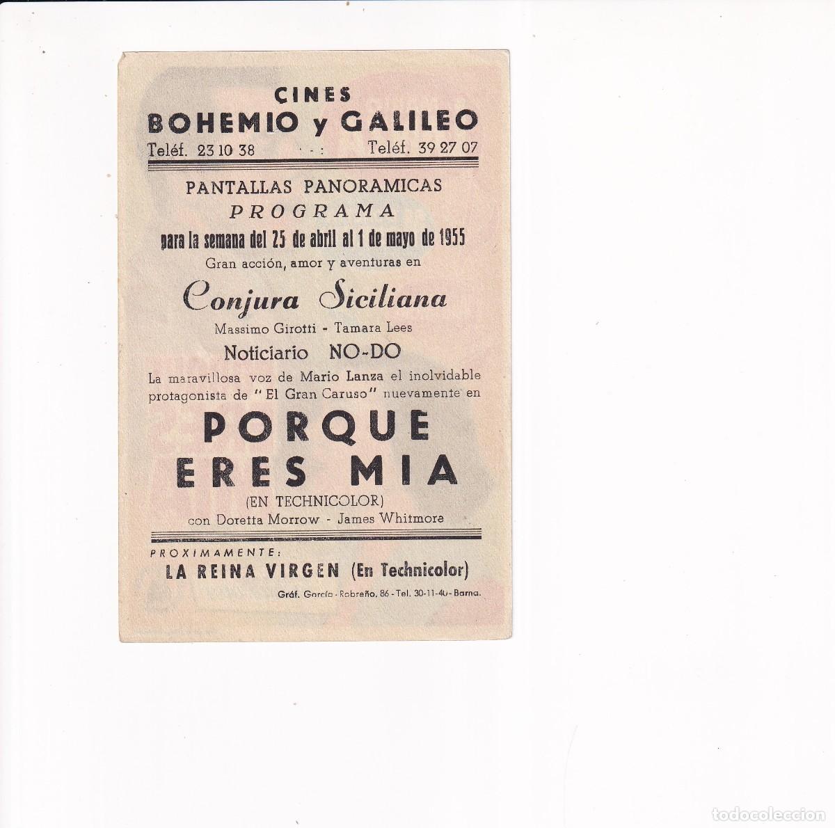 Cine: PORQUE ERES MIA .- MARIO LANZA - Foto 2