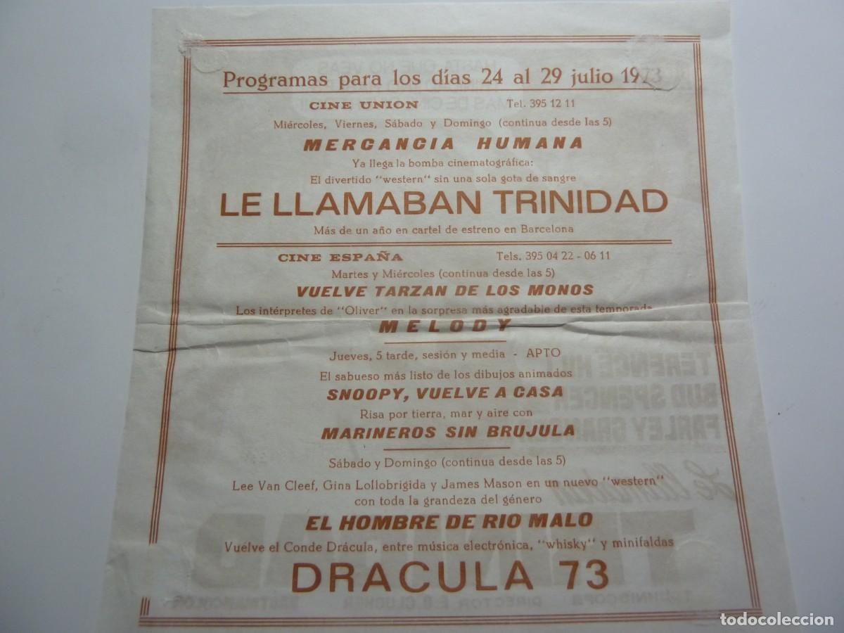 Cine: PROGRAMA DE CINE LOCAL LE LLAMABAN TRINIDAD 1973 - Foto 2