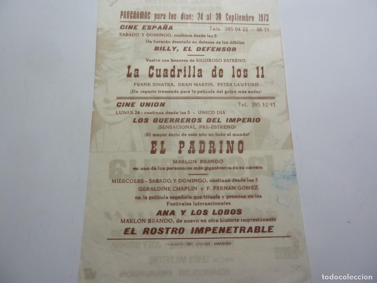 Cine: PROGRAMA DE CINE LOCAL LA CUADRILLA DE LOS 11 1973 - Foto 2