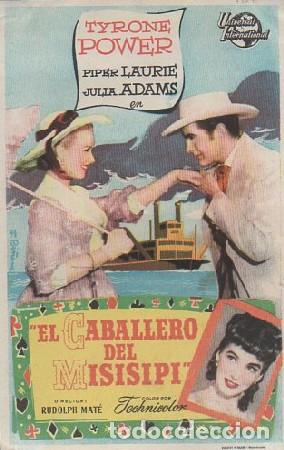 Cine: PROGRAMA DE CINE. EL CABALLERO DEL MISISIPI PC-6612 - Foto 1