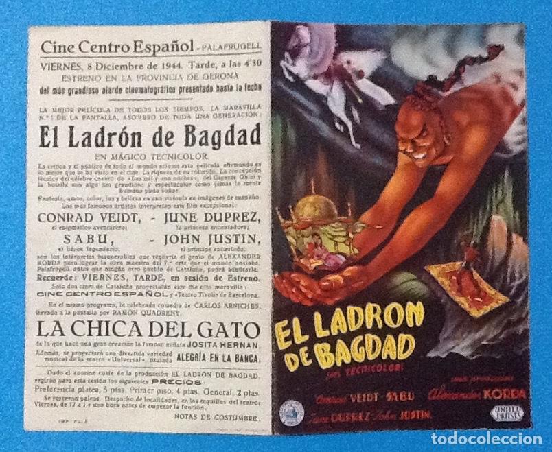 Cine: PROGRAMA DE MANO DOBLE. EL LADRON DE BAGDAD.. ENVIO INCLUIDO. - Foto 1