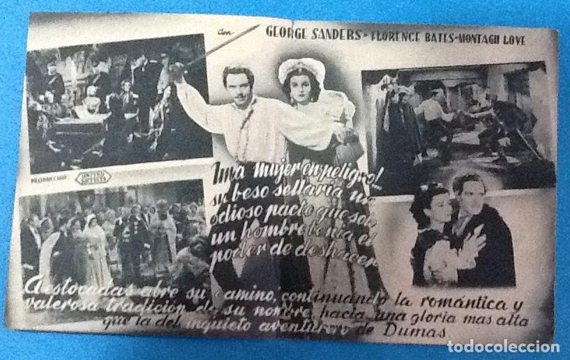 Cine: PROGRAMA DE CINE DOBLE. EL HIJO DE MONTECRISTO. ENVIO INCLUIDO. - Foto 2