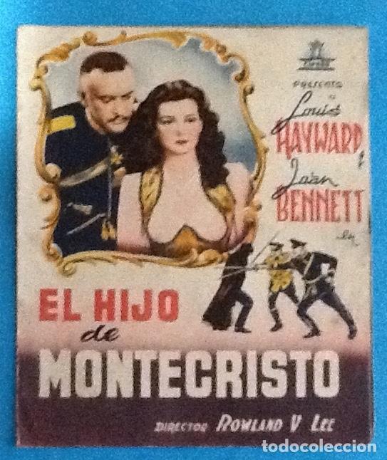 Cine: PROGRAMA DE CINE DOBLE. EL HIJO DE MONTECRISTO. ENVIO INCLUIDO. - Foto 3