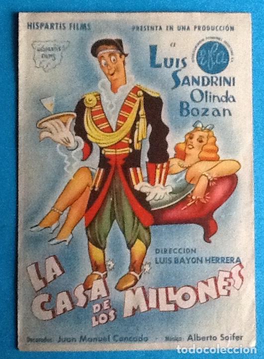 Cine: PROGRAMA DE CINE DOBLE . LA CASA DE LOS MILLONES.. ENVIO INCLUIDO. - Foto 3