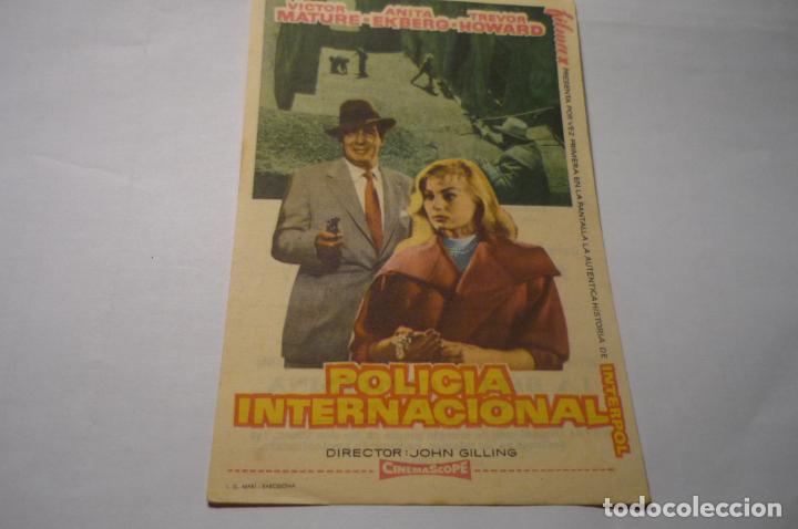 Cinema: programa policia internacional - victor mature.-publicidad