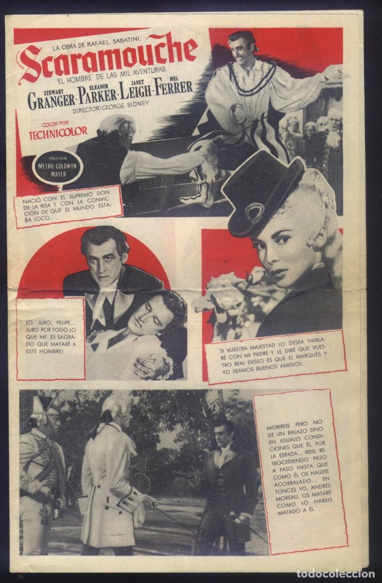 Cinema: Q-05919- SCARAMOUCHE (DOBLE) Stewart Granger - Eleanor Parker - Janet Leigh - Mel Ferrer
